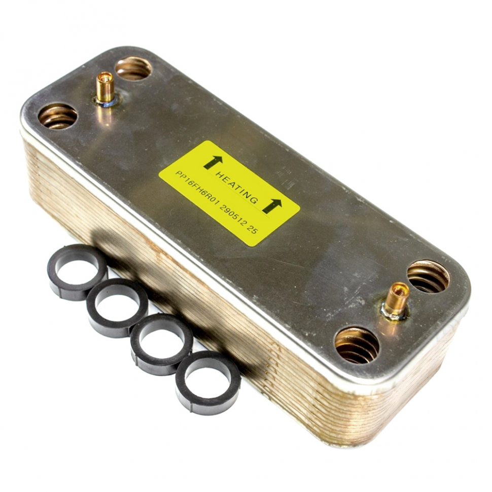 Теплообмінник 16 пластин вторинний ГВП Ferroli Divatop 24/32, DIVAtech 28/32, Divatop micro 39820430