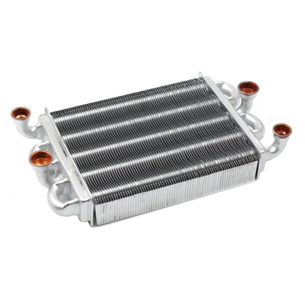 Теплообмінник бітермічний на газовий котел димар Ferroli Domiproject C24D, Fereasy C24D, Domina C24N