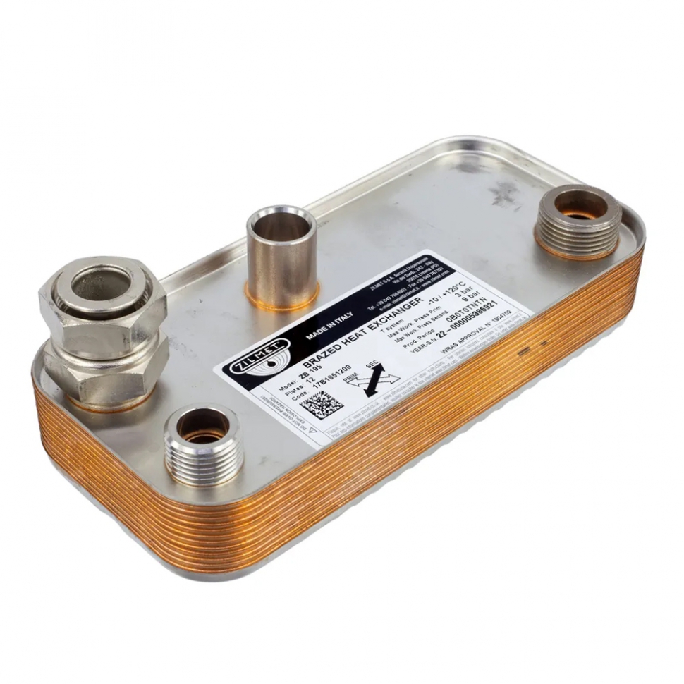 Теплообмінник ГВП Hermann Micra 2, Supermicra 12 пластин S015002479, 15002479