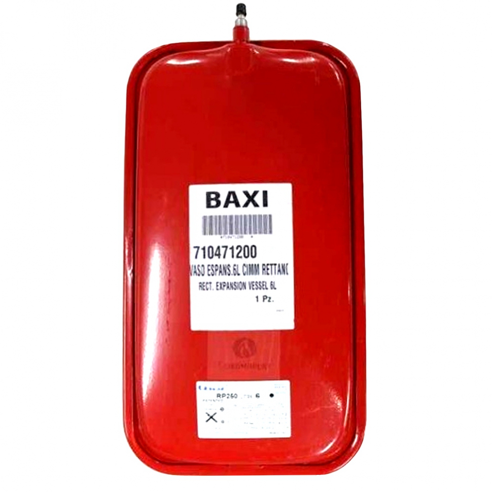 Розширювальний бак 6л прямокутний на газовий котел Baxi Main 5 710471200